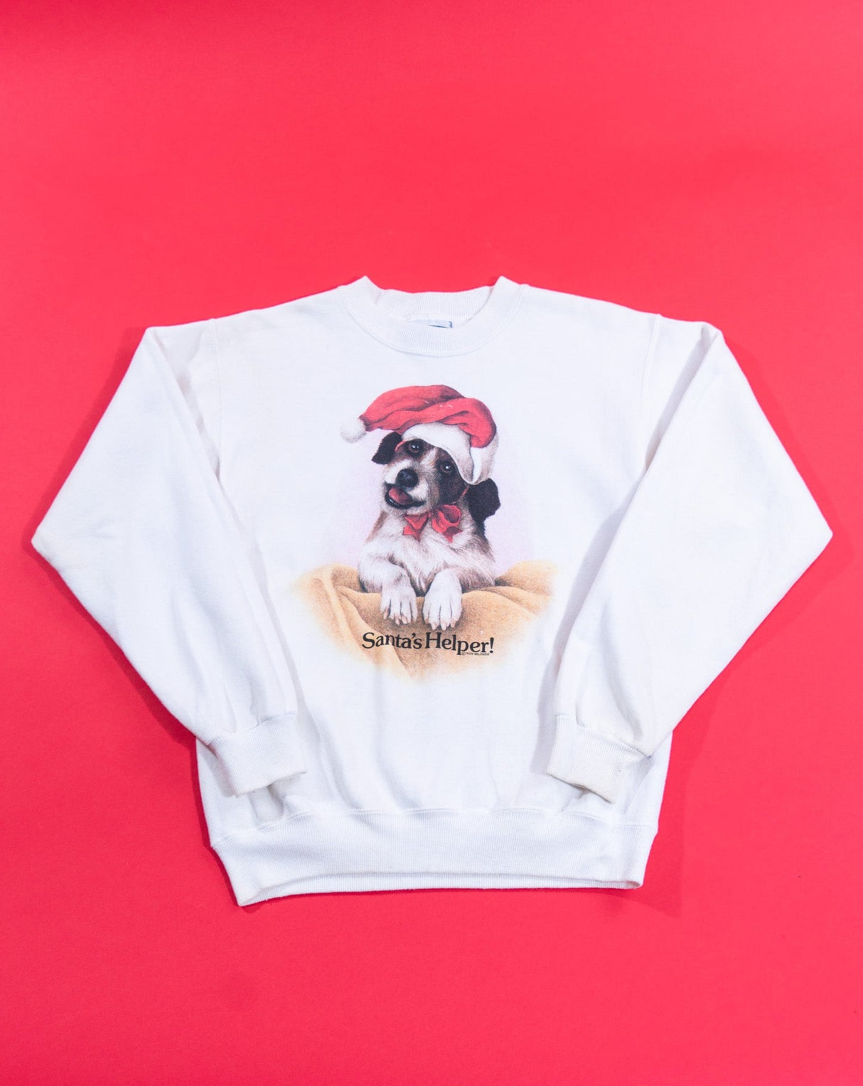 Vintage 1994 Santa's Helper Puppy Crewneck Sweater