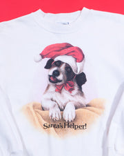 Vintage 1994 Santa's Helper Puppy Crewneck Sweater