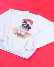Vintage 1994 Santa's Helper Puppy Crewneck Sweater