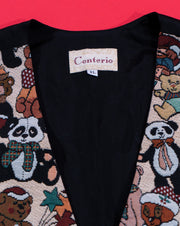 Vintage 80s Conterio Teddy Bear Vest