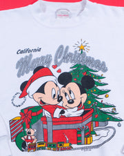 Vintage 90s Disney Mickey and Minnie California Merry Christmas Crewneck Sweater
