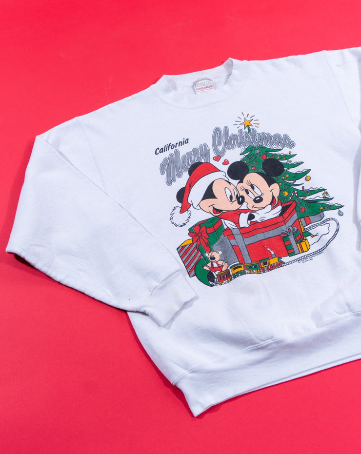 Vintage 90s Disney Mickey and Minnie California Merry Christmas Crewneck Sweater