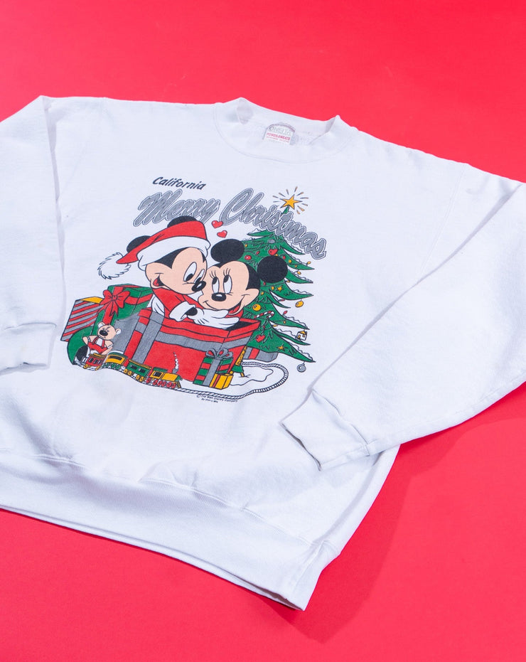 Vintage 90s Disney Mickey and Minnie California Merry Christmas Crewneck Sweater