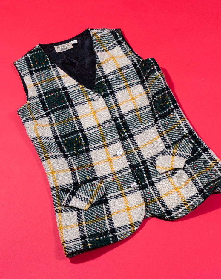 Vintage 70s Harville Cobb Plaid Vest