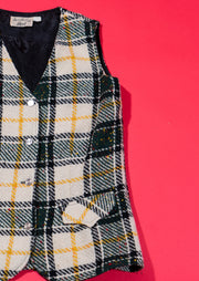 Vintage 70s Harville Cobb Plaid Vest