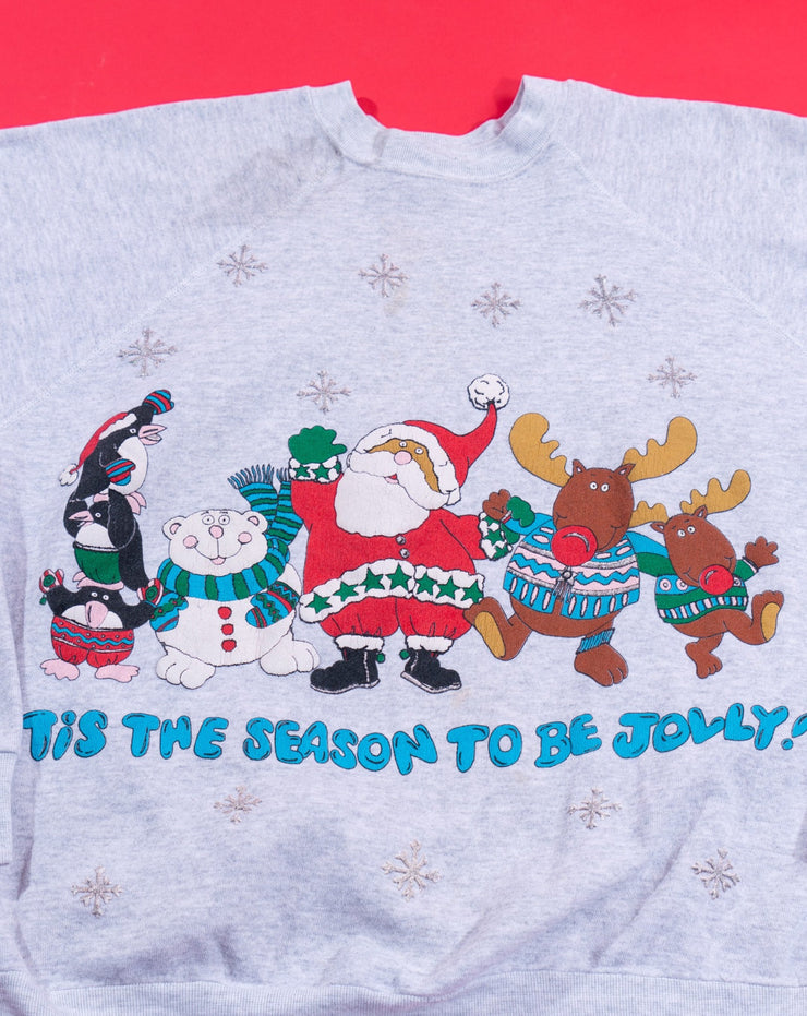 Vintage 90s Tis The Season To Be Jolly Crewneck Sweater