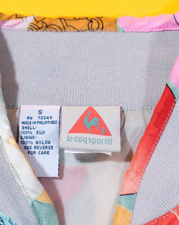Vintage 90s Le Coq Sportif Retro Silk Windbreaker