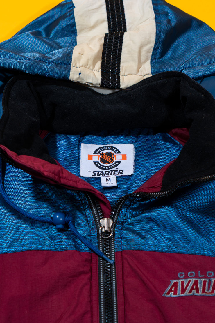 Vintage 90s NHL Colorado Avalanche Starter Puffer Jacket g