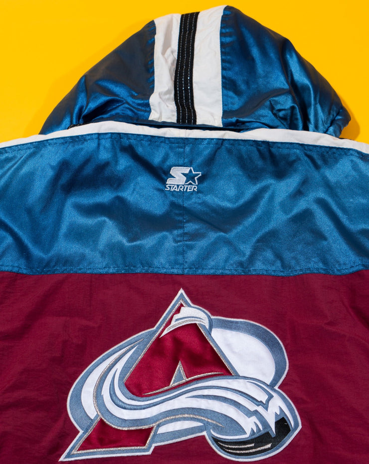 Vintage Starter - Colorado Avalanche Spell-Out Pullover Jacket 1990s X-Large