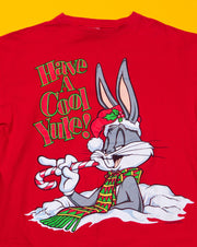 Vintage 1995 Looney Tunes Bugs Bunny Have a Cool Yule T-shirt