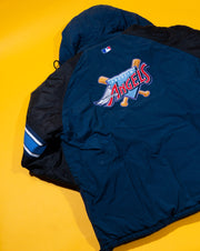 Vintage 90s MLB Starter Los Angeles Anaheim Angels 1/4 Zip Puffer Pullover
