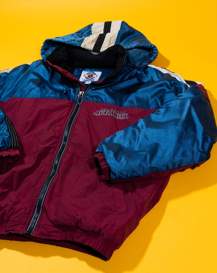 Vintage 90s NHL Colorado Avalanche Starter Puffer Jacket g