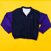 Vintage 90s Reebok Windbreaker Jacket (Navy/Purple)