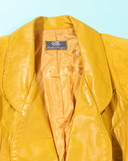 Vintage 80s Yellow G III Leather Design's Jacket