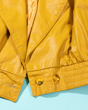 Vintage 80s Yellow G III Leather Design's Jacket