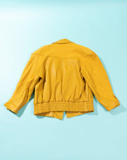 Vintage 80s Yellow G III Leather Design's Jacket