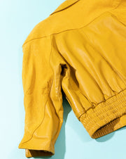 Vintage 80s Yellow G III Leather Design's Jacket