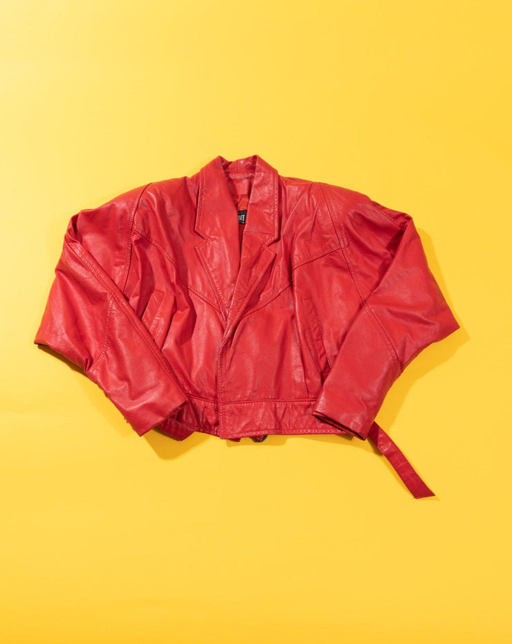 Vintage 80s Comint Red Blazer Bomber Jacket