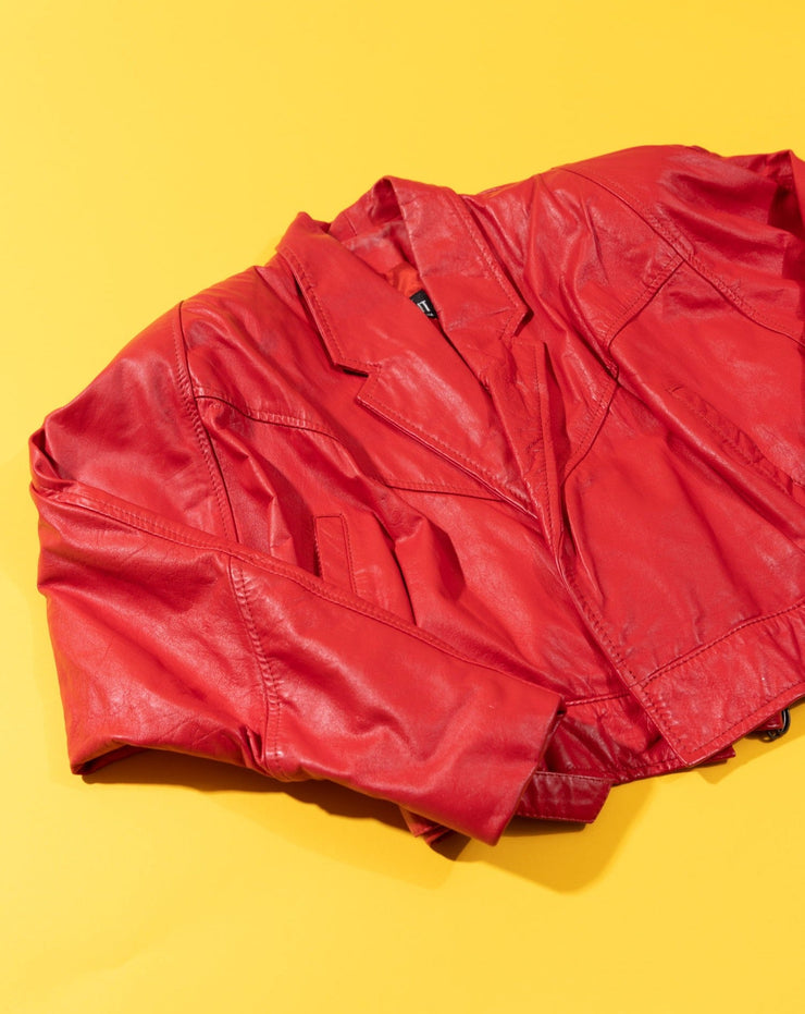 Vintage 80s Comint Red Blazer Bomber Jacket