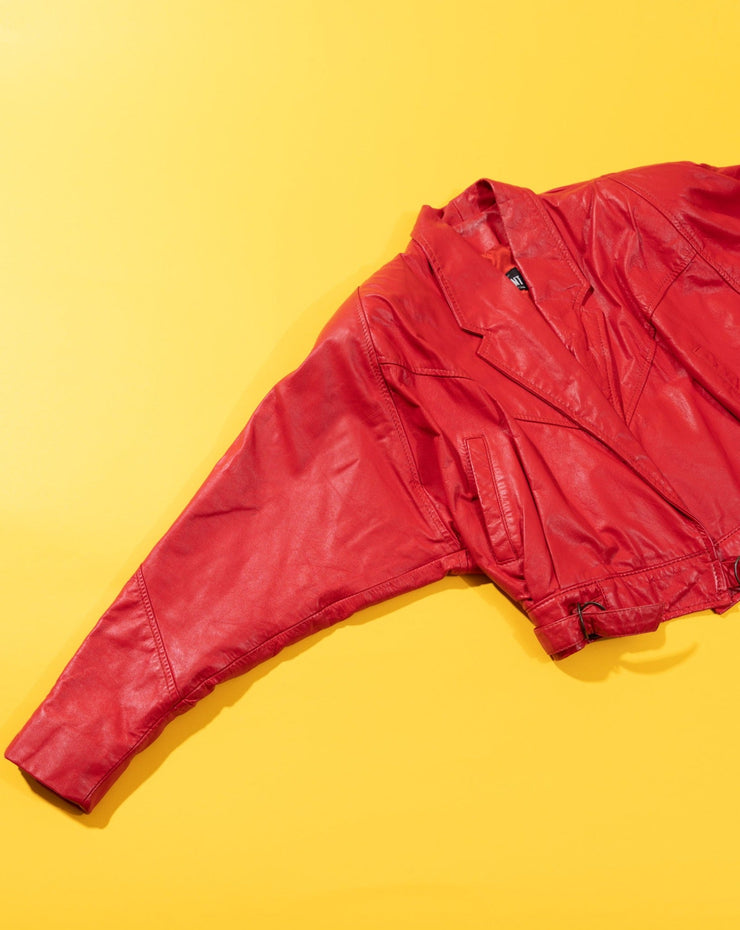 Vintage 80s Comint Red Blazer Bomber Jacket