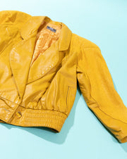 Vintage 80s Yellow G III Leather Design's Jacket