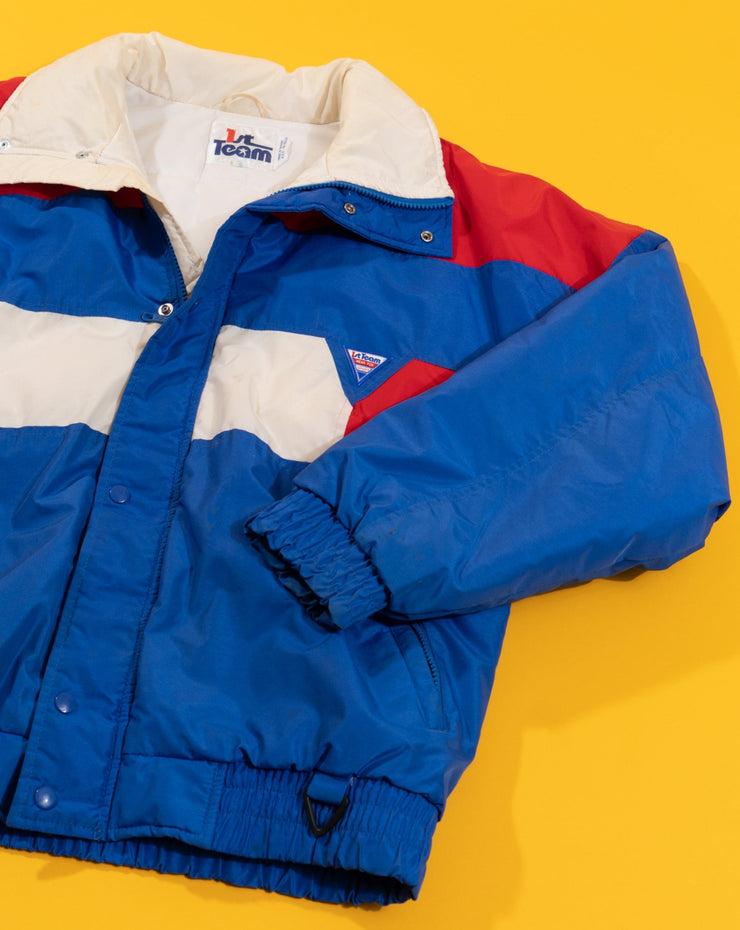 Vintage 90s 1st Team Color Block Puffer Jacket
