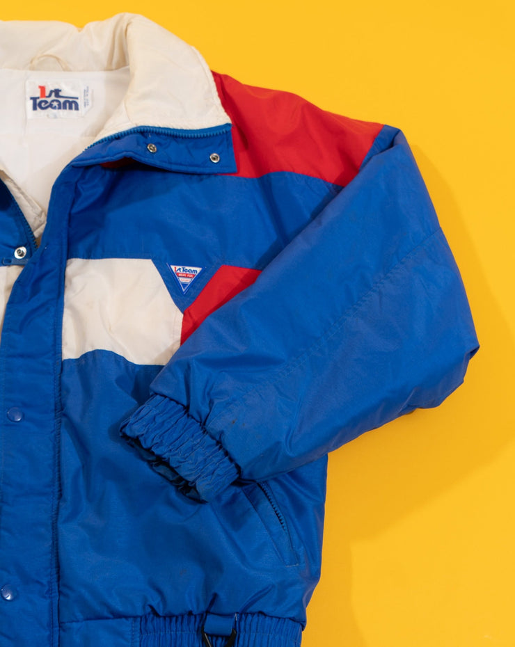 Vintage 90s 1st Team Color Block Puffer Jacket