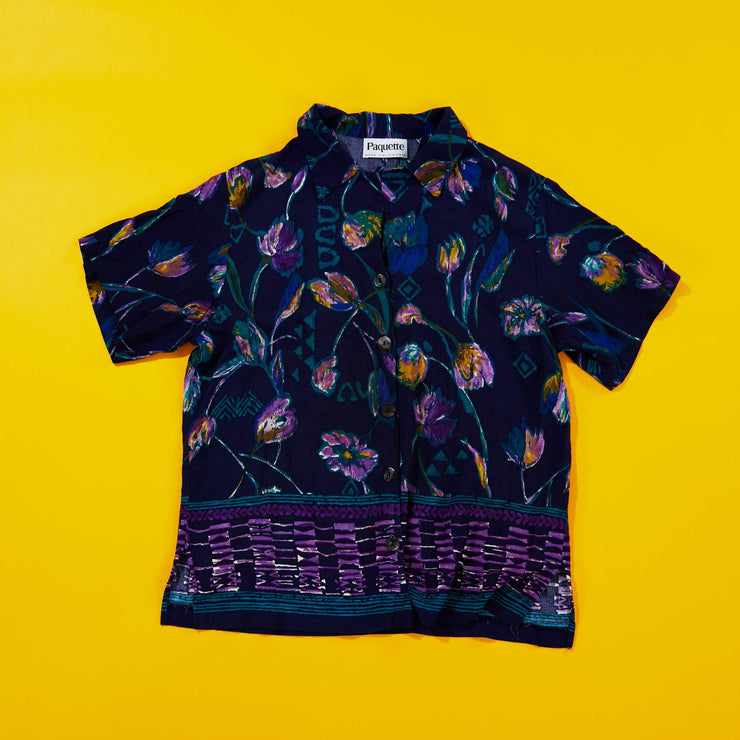 Vintage 80s Paquette Button Up