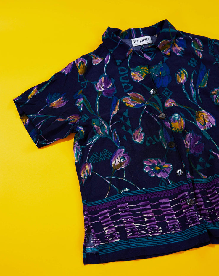 Vintage 80s Paquette Button Up