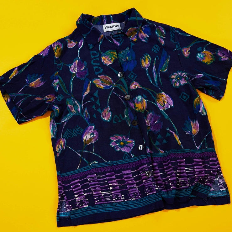 Vintage 80s Paquette Button Up