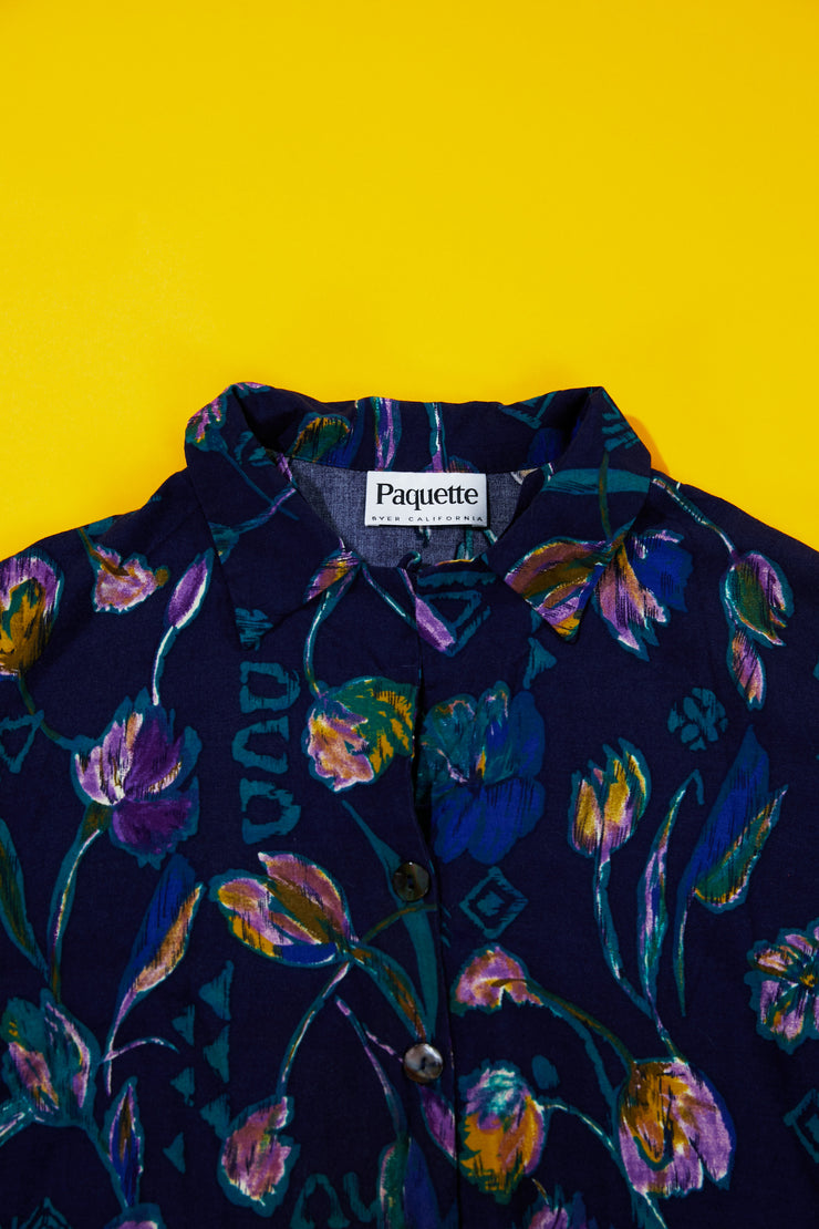 Vintage 80s Paquette Button Up