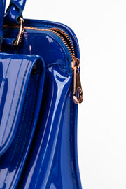 Vintage Royal blue Ted Baker London ‘Mardun' Satchel Bag quilted patent retro candy vintage
