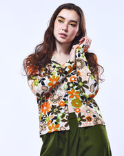 Vintage 70s Joseph A. Floral Button Up