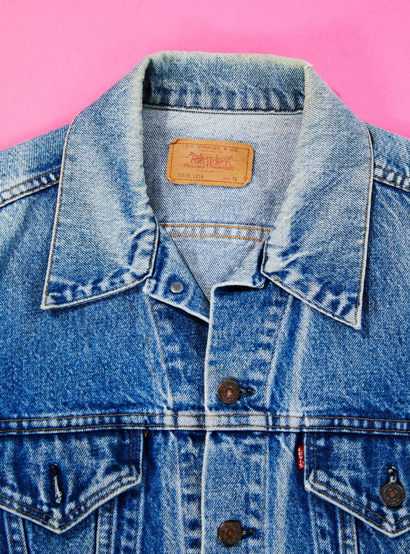 Vintage 80s Levi Strauss & Co Trucker Denim Jacket 70506 – Retro