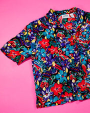 Vintage 80s Chico's Design Floral Button Up