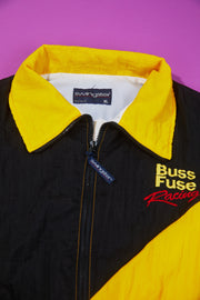 Vintage 90s Buss Fuse Racing Windbreaker Jacket