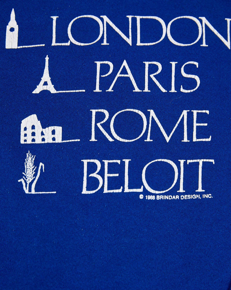 Vintage 1988 London Paris Rome Beloit Crewneck Sweater
