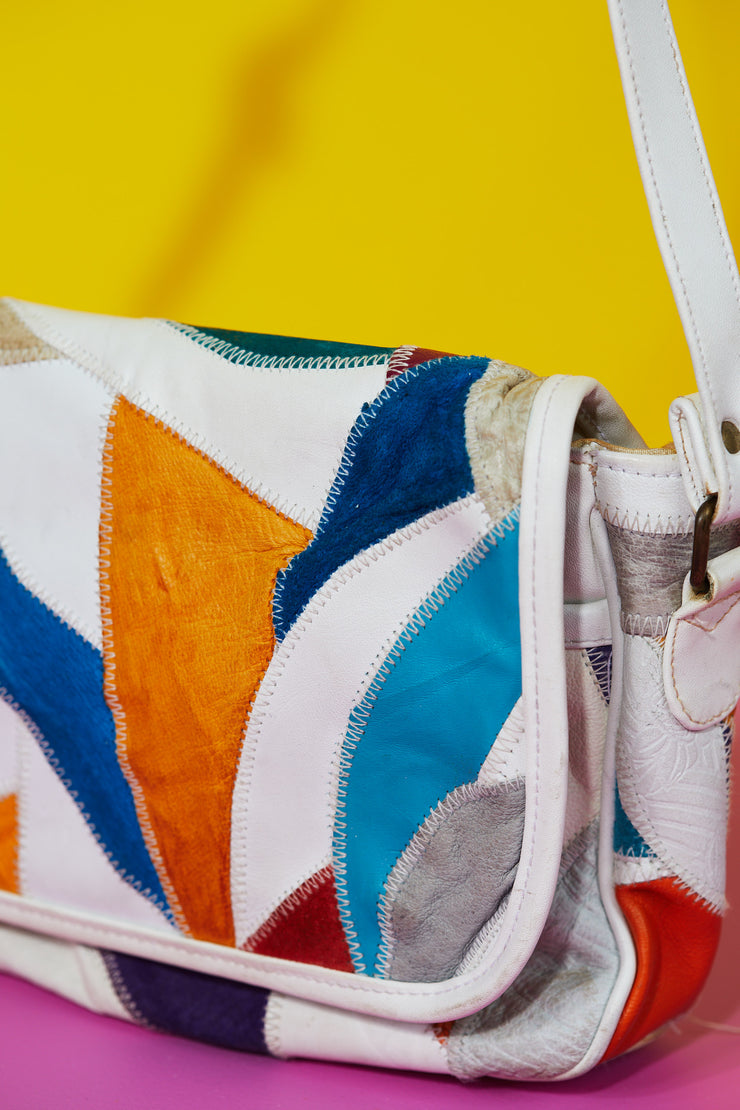 Vintage 80s Retro Color Block Purse