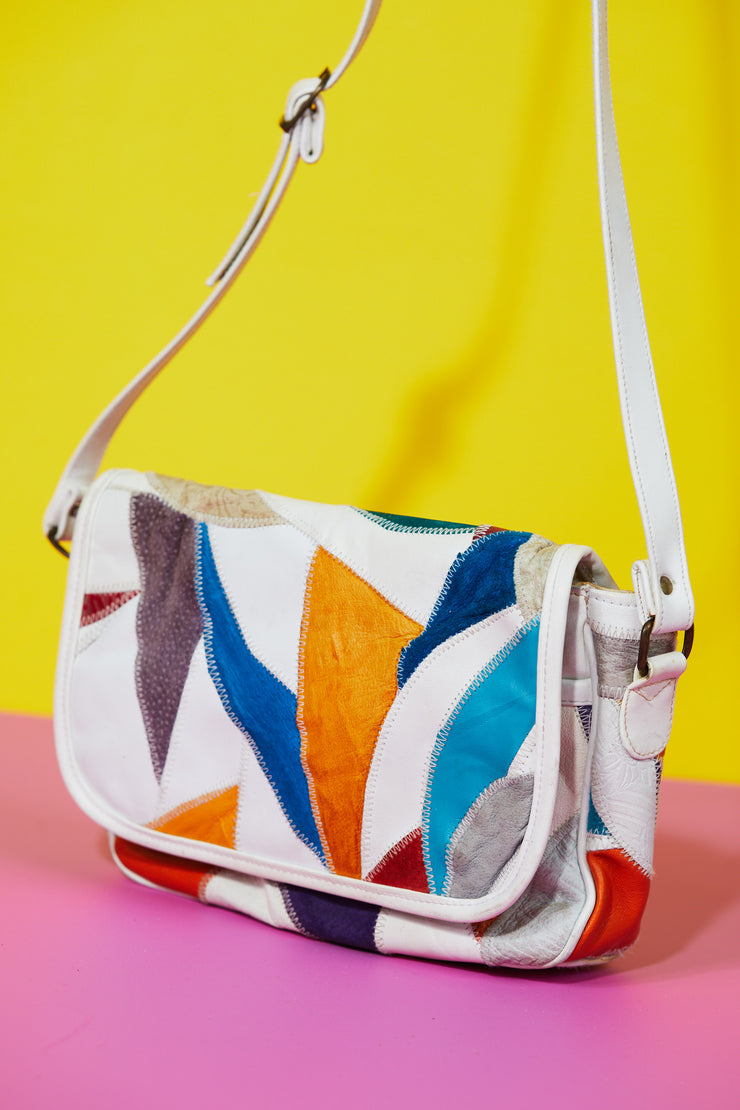 Vintage 80s Retro Color Block Purse