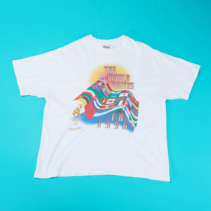 Vintage 1996 ATL Centennial Olympic Games The World Unites T-shirt