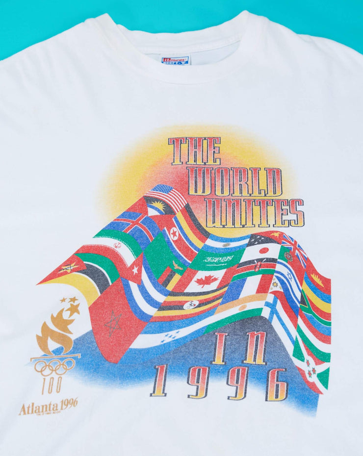 Vintage 1996 ATL Centennial Olympic Games The World Unites T-shirt