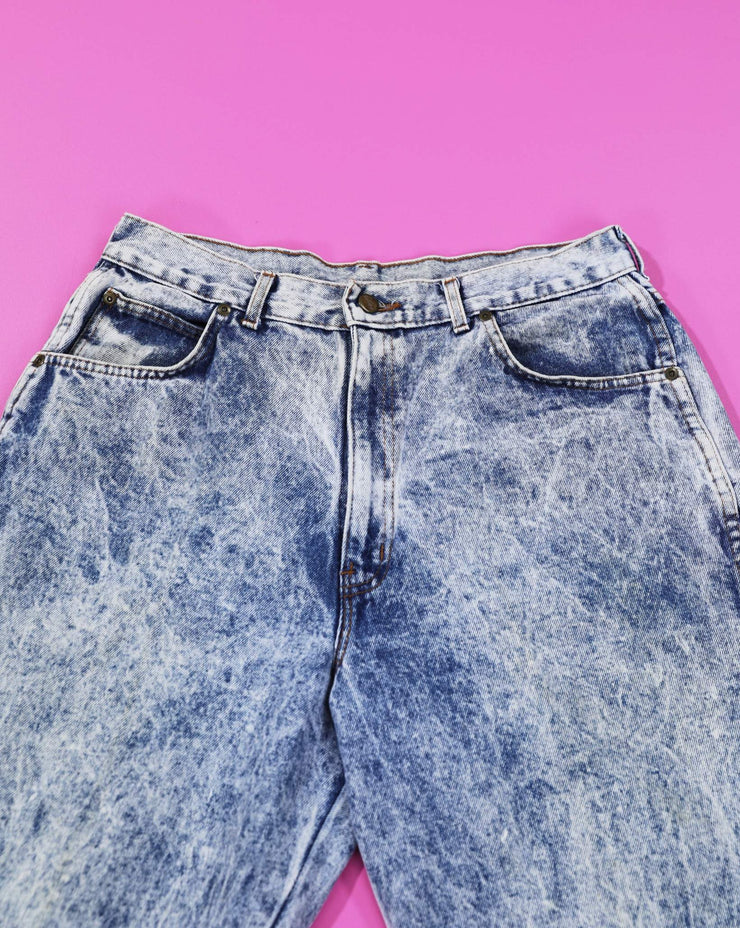 Vintage 80s Chic Acid Washed Jeans