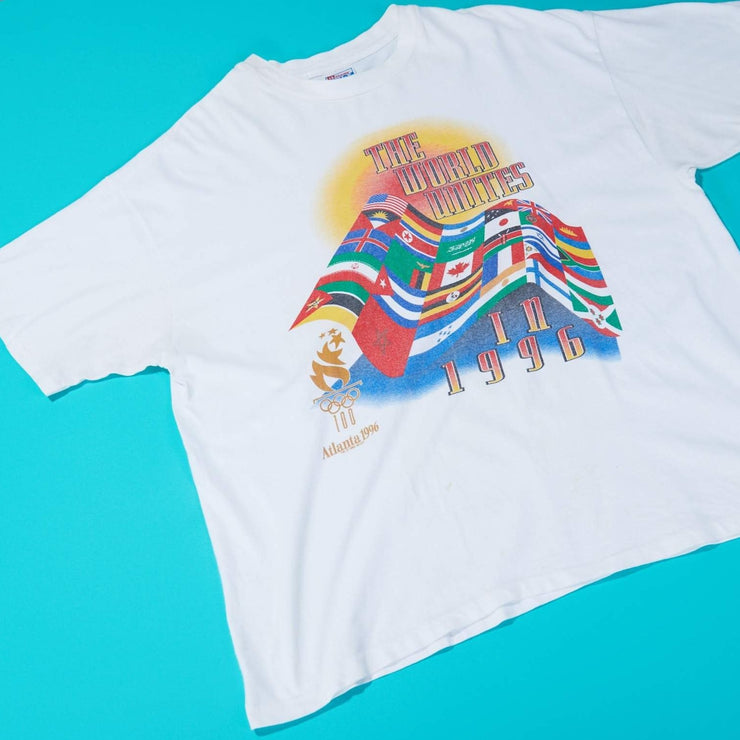 Vintage 1996 ATL Centennial Olympic Games The World Unites T-shirt