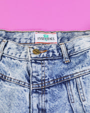 Vintage 80s Essentials Acid Washed High Waisted Jeans