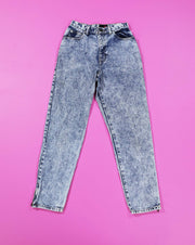 Vintage 80s Sasson Blue Acid Washed High Waisted Jeans