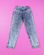 Vintage 80s Sasson Blue Acid Washed High Waisted Jeans