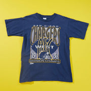 Vintage 1992 San Diego Chargers West Division Champs T-shirt