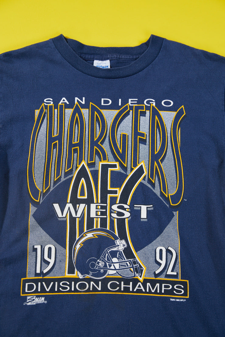 Vintage 1992 San Diego Chargers West Division Champs T-shirt