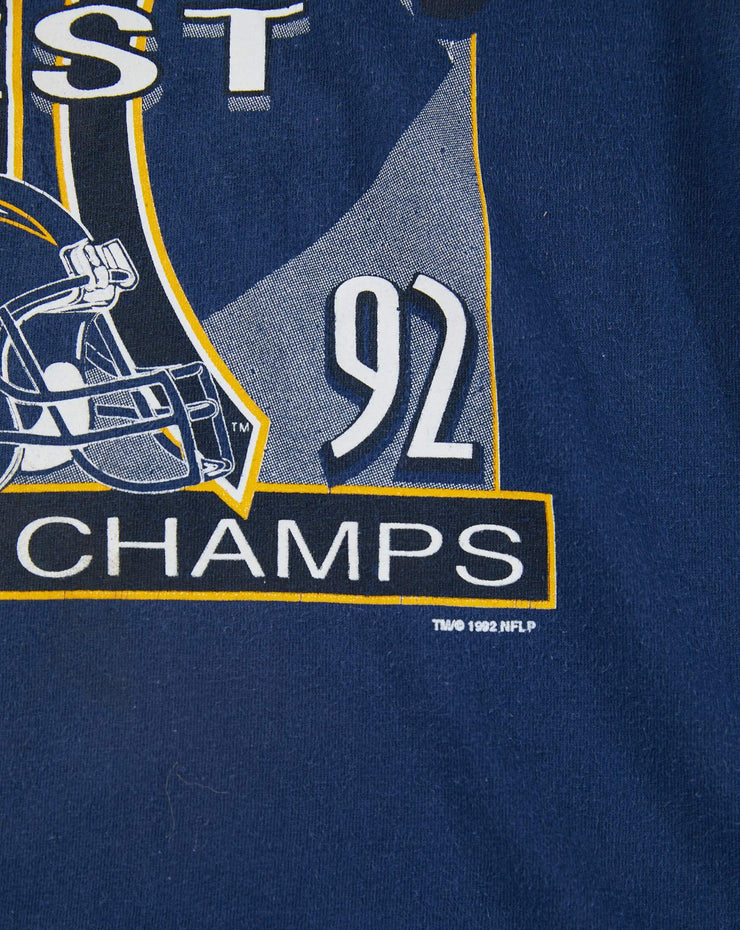Vintage 1992 San Diego Chargers West Division Champs T-shirt