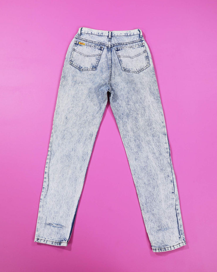 Rare Vintage 80s Jeanjer By Jordache Acid Washed High Waisted Jeans